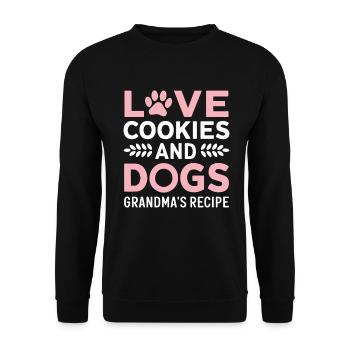 Dog Grandma Gifts - Unisex Pullover - Schwarz - Vorne - Alina (178cm) & Michal (187cm)