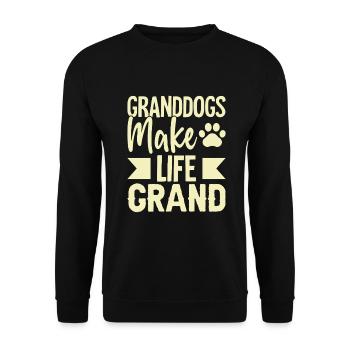 Dog Grandma Gifts - Unisex Sweatshirt - black - Front - Alina (178cm) & Michal (187cm)