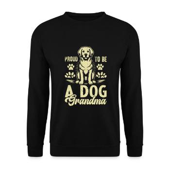 Cadeaux de grand-mère pour chien - Sweat-shirt Unisexe - noir - Devant - Alina (178cm) & Michal (187cm)
