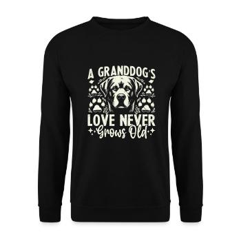 Cadeaux de grand-mère pour chien - Sweat-shirt Unisexe - noir - Devant - Alina (178cm) & Michal (187cm)