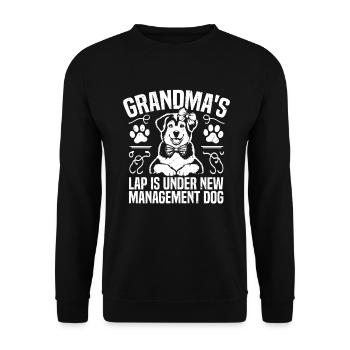 Dog Grandma Gifts - Unisex Sweatshirt - black - Front - Alina (178cm) & Michal (187cm)