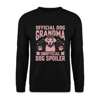 Dog Grandma Gifts - Unisex Sweatshirt - black - Front - Alina (178cm) & Michal (187cm)