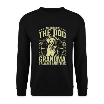 Dog Grandma Gifts - Unisex Sweatshirt - black - Front - Alina (178cm) & Michal (187cm)