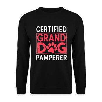 Cadeaux de grand-mère pour chien - Sweat-shirt Unisexe - noir - Devant - Alina (178cm) & Michal (187cm)