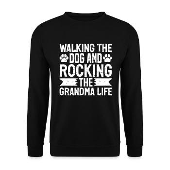 Dog Grandma Gifts - Unisex Sweatshirt - black - Front - Alina (178cm) & Michal (187cm)