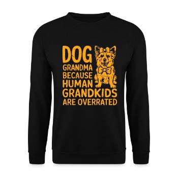 Cadeaux de grand-mère pour chien - Sweat-shirt Unisexe - noir - Devant - Alina (178cm) & Michal (187cm)