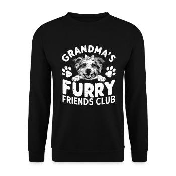 Dog Grandma Gifts - Unisex Sweatshirt - black - Front - Alina (178cm) & Michal (187cm)