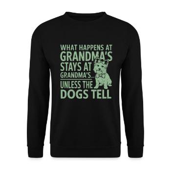 Dog Grandma Gifts - Unisex Sweatshirt - black - Front - Alina (178cm) & Michal (187cm)