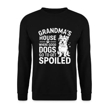Dog Grandma Gifts - Unisex Sweatshirt - black - Front - Alina (178cm) & Michal (187cm)