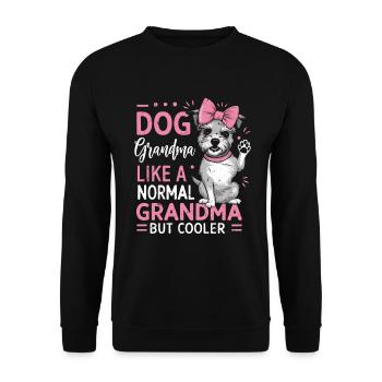 Cadeaux de grand-mère pour chien - Sweat-shirt Unisexe - noir - Devant - Alina (178cm) & Michal (187cm)