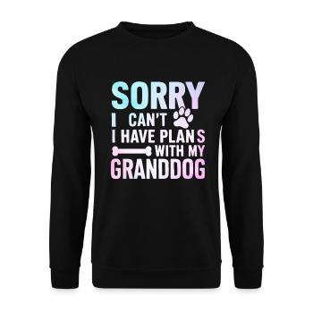 Dog Grandma Gifts - Unisex Sweatshirt - black - Front - Alina (178cm) & Michal (187cm)