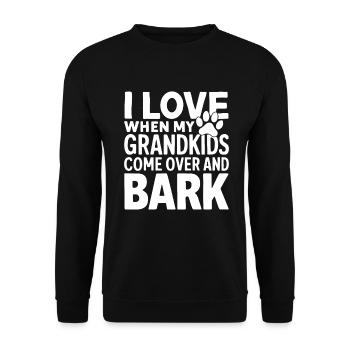 Dog Grandma Gifts - Unisex Sweatshirt - black - Front - Alina (178cm) & Michal (187cm)