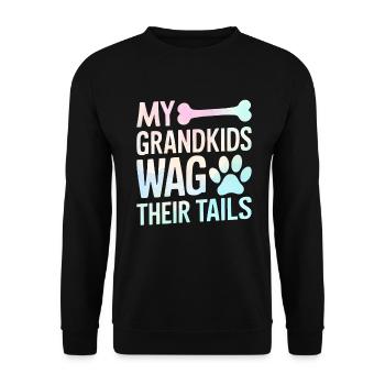 Cadeaux de grand-mère pour chien - Sweat-shirt Unisexe - noir - Devant - Alina (178cm) & Michal (187cm)