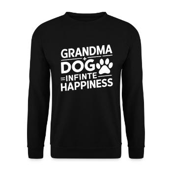 Cadeaux de grand-mère pour chien - Sweat-shirt Unisexe - noir - Devant - Alina (178cm) & Michal (187cm)