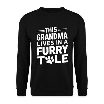 Cadeaux de grand-mère pour chien - Sweat-shirt Unisexe - noir - Devant - Alina (178cm) & Michal (187cm)
