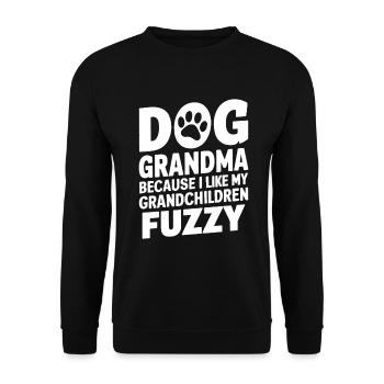Dog Grandma Gifts - Unisex Sweatshirt - black - Front - Alina (178cm) & Michal (187cm)