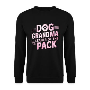 Cadeaux de grand-mère pour chien - Sweat-shirt Unisexe - noir - Devant - Alina (178cm) & Michal (187cm)
