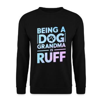 Cadeaux de grand-mère pour chien - Sweat-shirt Unisexe - noir - Devant - Alina (178cm) & Michal (187cm)