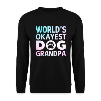 Dog Grandpa Gifts - Unisex Sweatshirt - black - Front - Alina (178cm) & Michal (187cm)