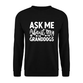Dog Grandpa Gifts - Unisex Sweatshirt - black - Front - Alina (178cm) & Michal (187cm)