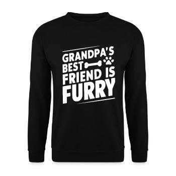 Cadeaux de grand-père chien - Sweat-shirt Unisexe - noir - Devant - Alina (178cm) & Michal (187cm)