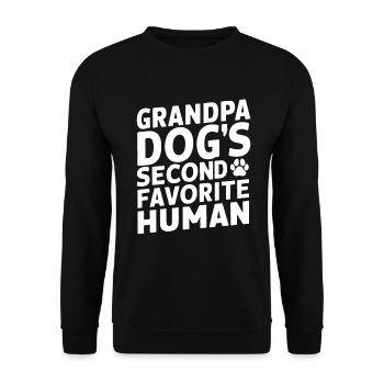 Cadeaux de grand-père chien - Sweat-shirt Unisexe - noir - Devant - Alina (178cm) & Michal (187cm)
