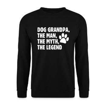 Cadeaux de grand-père chien - Sweat-shirt Unisexe - noir - Devant - Alina (178cm) & Michal (187cm)