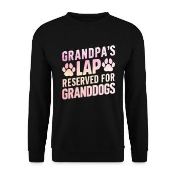 Cadeaux de grand-père chien - Sweat-shirt Unisexe - noir - Devant - Alina (178cm) & Michal (187cm)