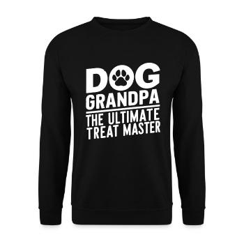 Dog Grandpa Gifts - Unisex Sweatshirt - black - Front - Alina (178cm) & Michal (187cm)