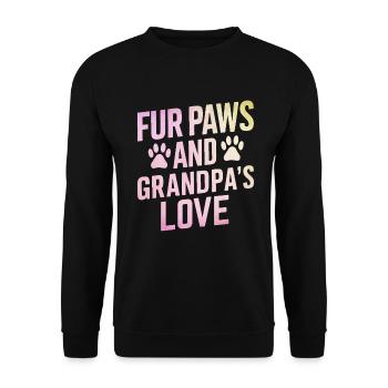 Dog Grandpa Gifts - Unisex Sweatshirt - black - Front - Alina (178cm) & Michal (187cm)
