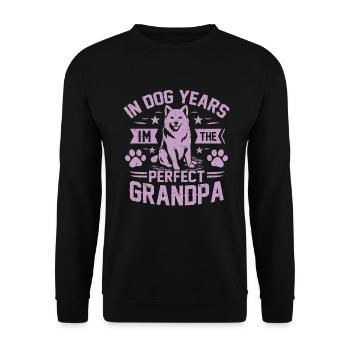 Dog Grandpa Gifts - Unisex Sweatshirt - black - Front - Alina (178cm) & Michal (187cm)