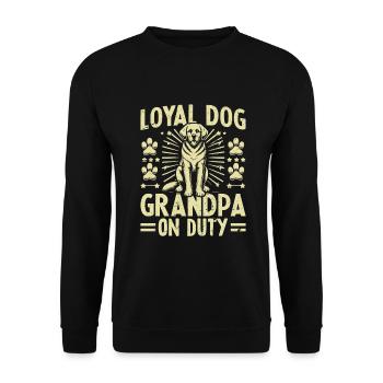 Cadeaux de grand-père chien - Sweat-shirt Unisexe - noir - Devant - Alina (178cm) & Michal (187cm)
