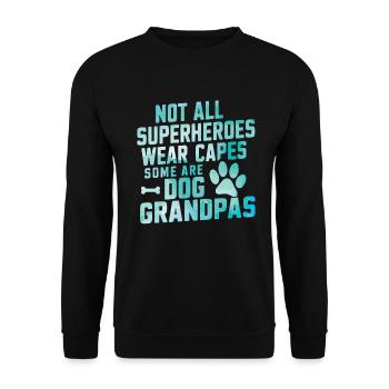 Cadeaux de grand-père chien - Sweat-shirt Unisexe - noir - Devant - Alina (178cm) & Michal (187cm)