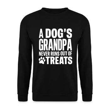 Cadeaux de grand-père chien - Sweat-shirt Unisexe - noir - Devant - Alina (178cm) & Michal (187cm)