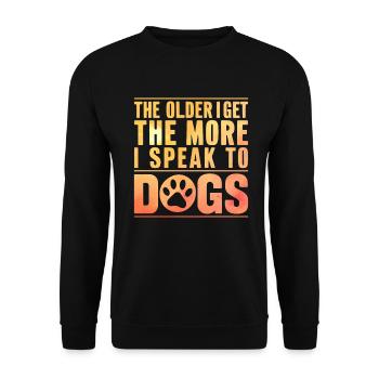 Cadeaux de grand-père chien - Sweat-shirt Unisexe - noir - Devant - Alina (178cm) & Michal (187cm)
