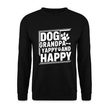 Cadeaux de grand-père chien - Sweat-shirt Unisexe - noir - Devant - Alina (178cm) & Michal (187cm)