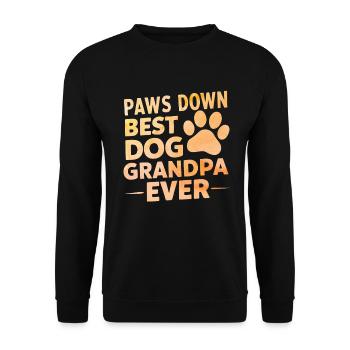Cadeaux de grand-père chien - Sweat-shirt Unisexe - noir - Devant - Alina (178cm) & Michal (187cm)