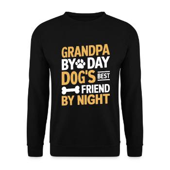 Cadeaux de grand-père chien - Sweat-shirt Unisexe - noir - Devant - Alina (178cm) & Michal (187cm)