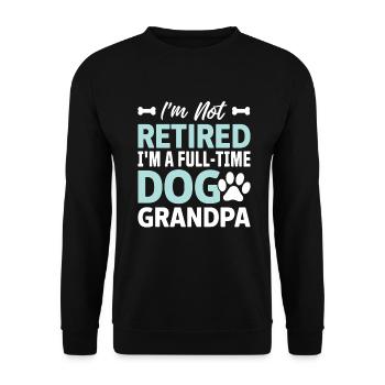 Cadeaux de grand-père chien - Sweat-shirt Unisexe - noir - Devant - Alina (178cm) & Michal (187cm)