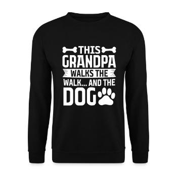 Cadeaux de grand-père chien - Sweat-shirt Unisexe - noir - Devant - Alina (178cm) & Michal (187cm)