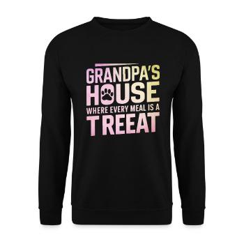 Cadeaux de grand-père chien - Sweat-shirt Unisexe - noir - Devant - Alina (178cm) & Michal (187cm)
