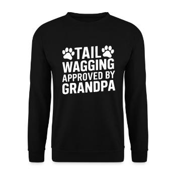 Cadeaux de grand-père chien - Sweat-shirt Unisexe - noir - Devant - Alina (178cm) & Michal (187cm)