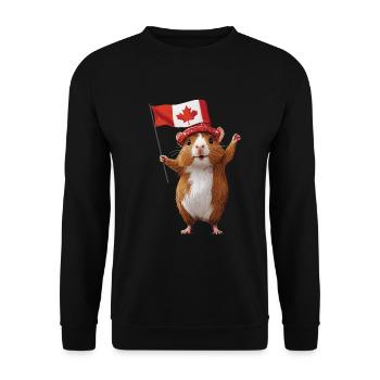 Meerschweinchen - Unisex Pullover - Schwarz - Vorne - Alina (178cm) & Michal (187cm)