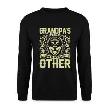 Cadeaux de grand-père chien - Sweat-shirt Unisexe - noir - Devant - Alina (178cm) & Michal (187cm)