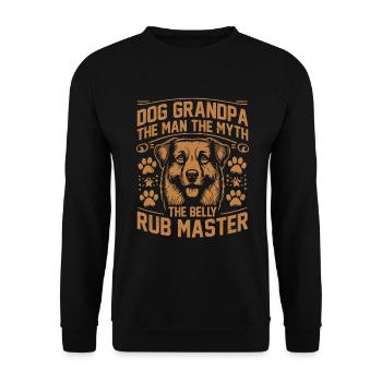 Cadeaux de grand-père chien - Sweat-shirt Unisexe - noir - Devant - Alina (178cm) & Michal (187cm)