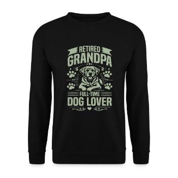 Cadeaux de grand-père chien - Sweat-shirt Unisexe - noir - Devant - Alina (178cm) & Michal (187cm)