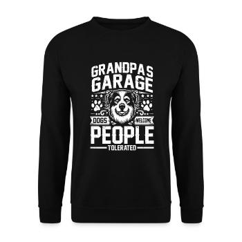 Dog Grandpa Gifts - Unisex Sweatshirt - black - Front - Alina (178cm) & Michal (187cm)