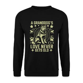 Dog Grandpa Gifts - Unisex Sweatshirt - black - Front - Alina (178cm) & Michal (187cm)