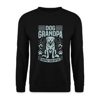 Cadeaux de grand-père chien - Sweat-shirt Unisexe - noir - Devant - Alina (178cm) & Michal (187cm)