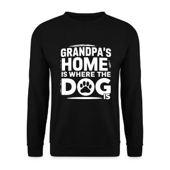Cadeaux de grand-père chien - Sweat-shirt Unisexe - noir - Devant - Alina (178cm) & Michal (187cm)